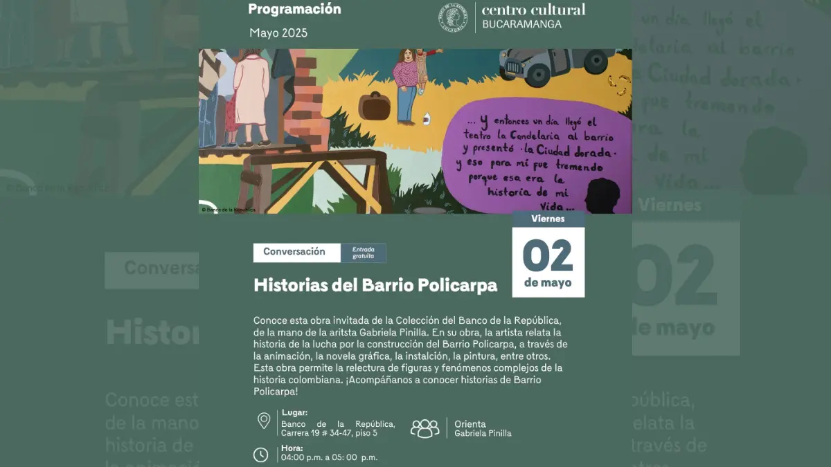 Barrio Policarpa - apertura de la obra invitada del Banco de la República
