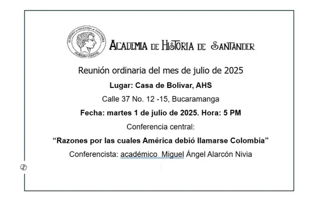 blog Conferencia: Razones por las cuales América debió llamarse Colombia
