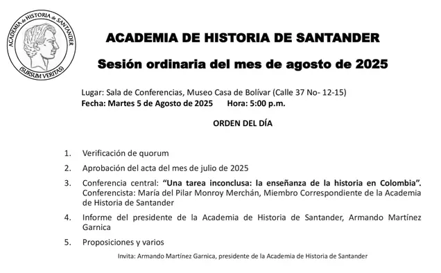 blog Sesión Ordinaria - Academia de Historia de Santander